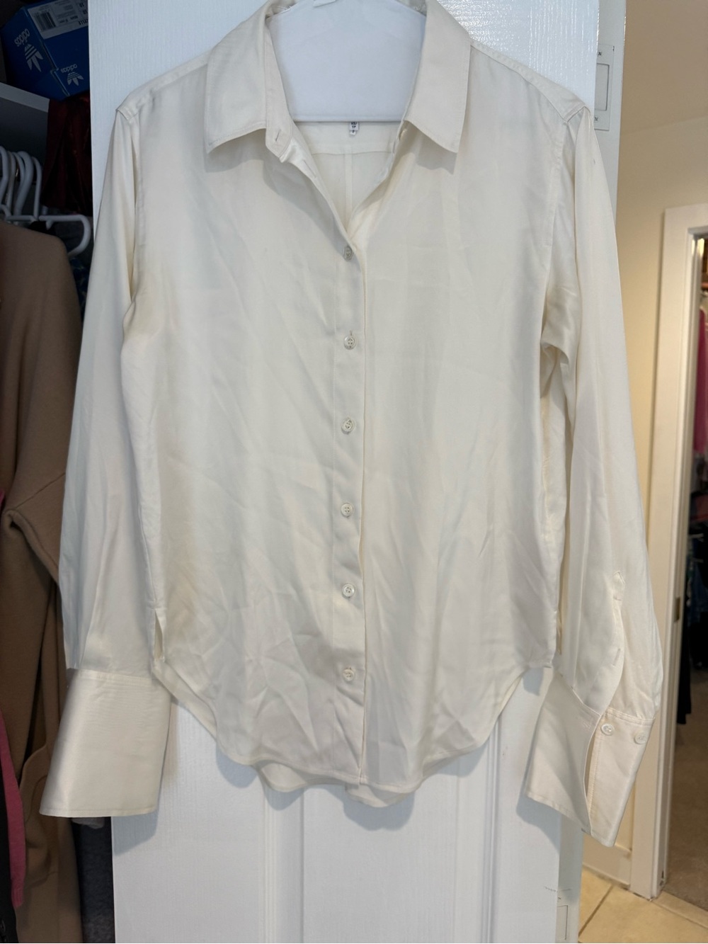 Frame Classic Women's Button-Down Shirt - Cream